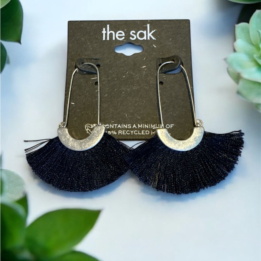 The Sak Black Fringe Earrings